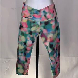 New Adidas Climalite Watercolor Crop Legging sz-S